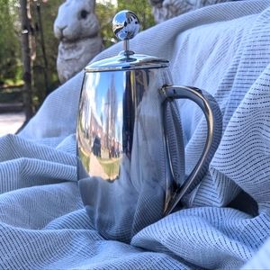 II MULINO French Coffee Press Espresso Stainless Steel New York Vintage